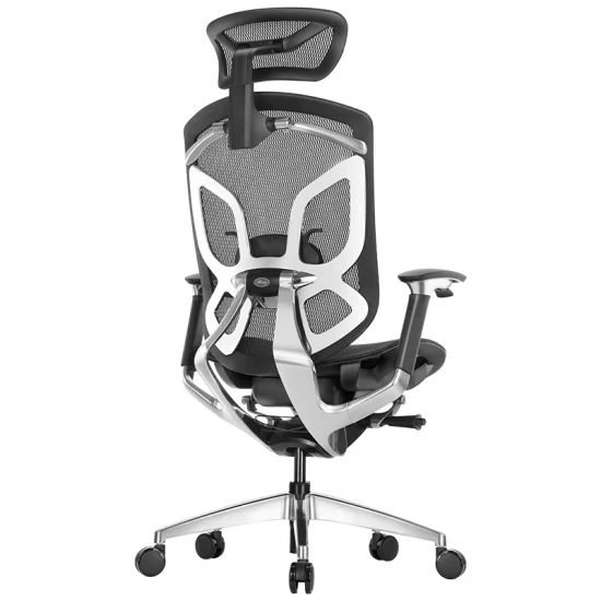 Эргономичное офисное кресло с высокой спинкой и регулируемым подголовником с уникальным дизайном 3D