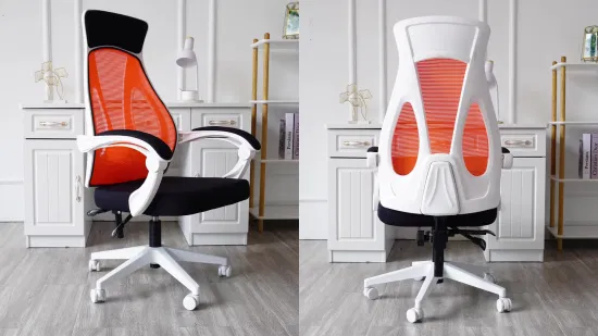 Новое поступление, эко-современный стиль, поворотное эргономичное компьютерное кресло с подголовником, удобное офисное кресло с высокой спинкой